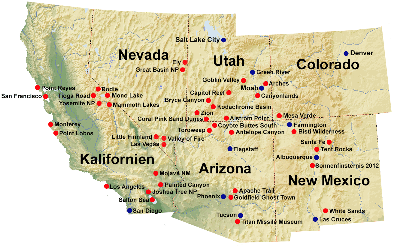 Karte Südwesten 2012